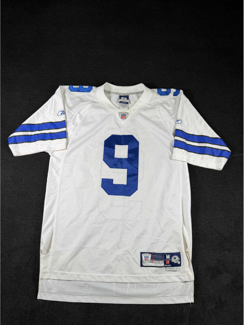 Reebok NFL Authentic Dallas Cowboys #9 White Football Jersey Medium
